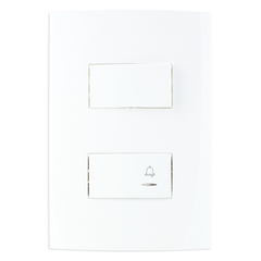 Conjunto-1-Interruptor-Simples---1-Puls-Campainha-4X2-10A-250V-B3---19472---MARGIRIUS