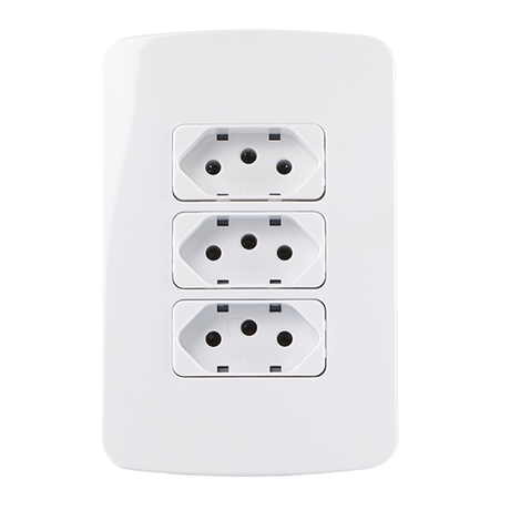 19452-CONJ-3-TOM-PAD-BRAS-2P-T-10A-250V-4X2-BR-B3 19452-CONJ-3-TOM-PAD-BRAS-2P-T-10A-250V-4X2-BR-B3