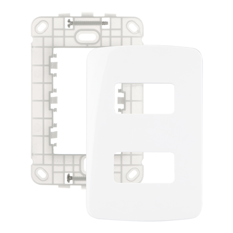 19431-CONJ-PLACA-4X2-2-POSTOS-HORIZ-BR-COM-SUPORTE-B3 19431-CONJ-PLACA-4X2-2-POSTOS-HORIZ-BR-COM-SUPORTE-B3