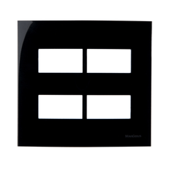 15909-PLACA-4X4-4-POSTOS-HORIZ-SEPARADOS-EBONY-SLEEK