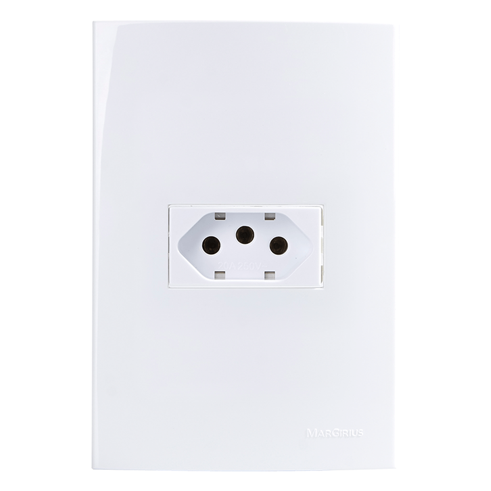 16003-20520201-SLEEK-BRANCO-TOMADA-2PT-20A-CJ 16003-20520201-SLEEK-BRANCO-TOMADA-2PT-20A-CJ