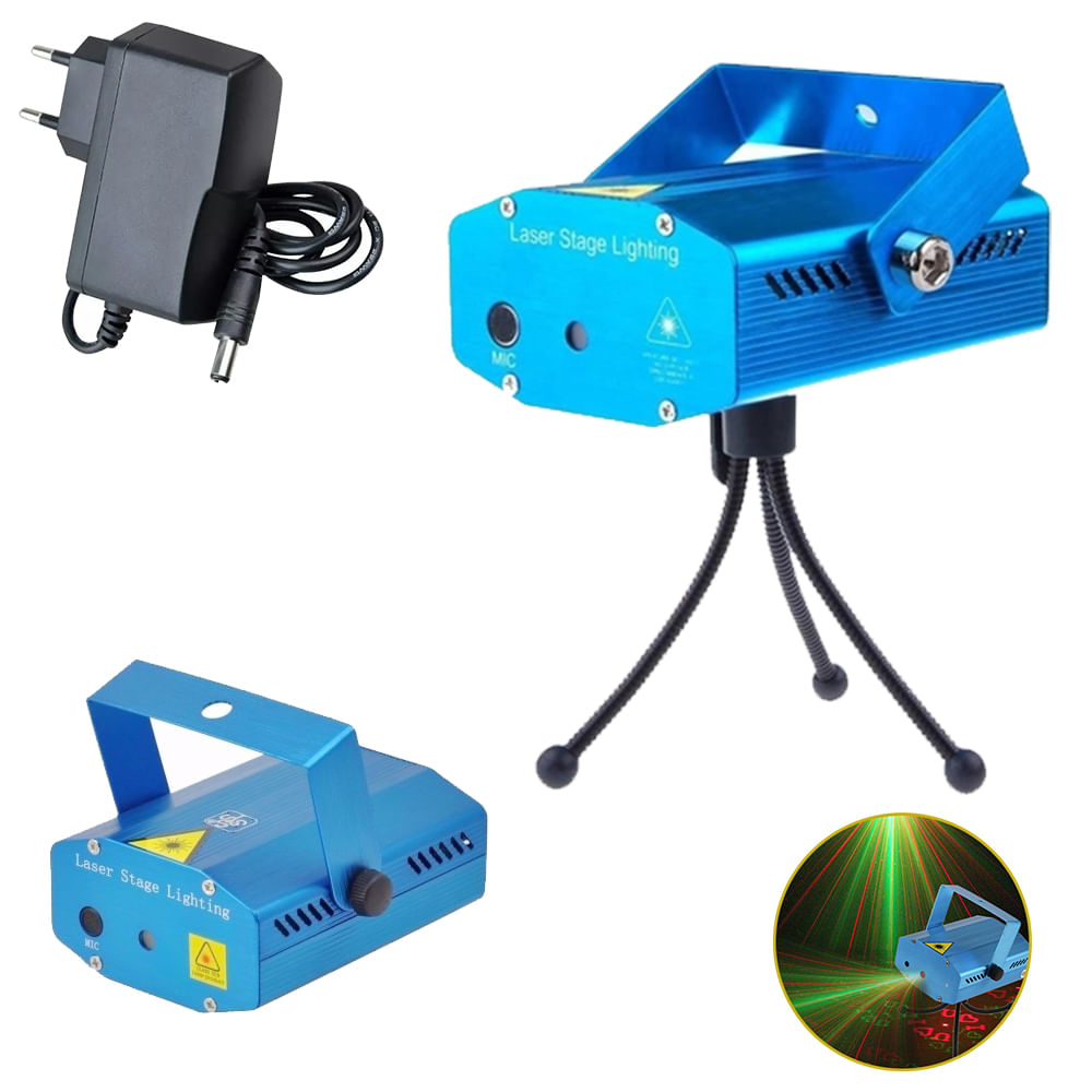 Mini Projetor Laser Holográfico Iluminação Efeito Festas