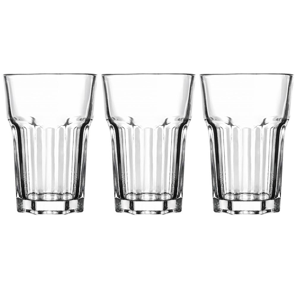 Jogo De 3 Copos Istambul Vidro Água Suco Refrigerante 350ml