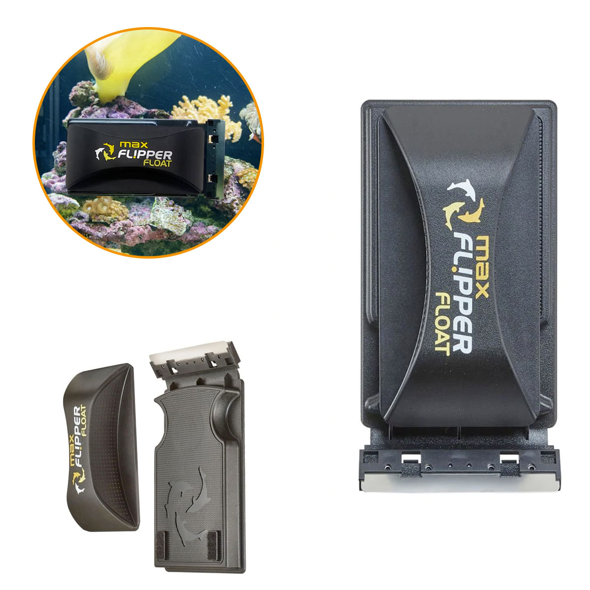 Limpador Magnético P/ Aquários Peixes Flipper Float Max