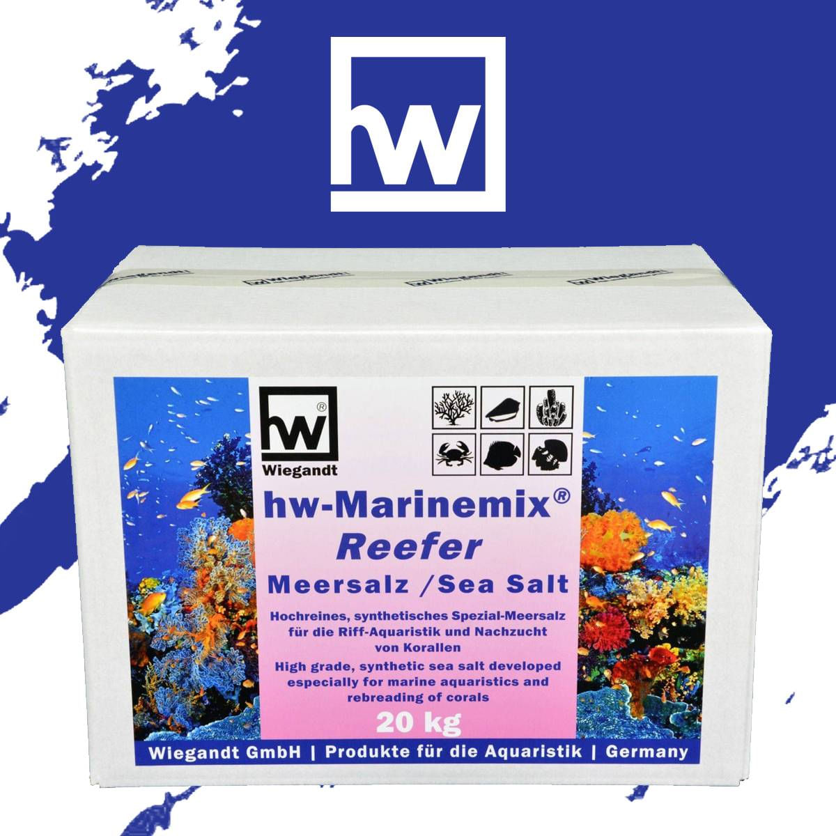 Sal Hw Marinemix Reefer Marinho Aquário Peixes Corais 20kg